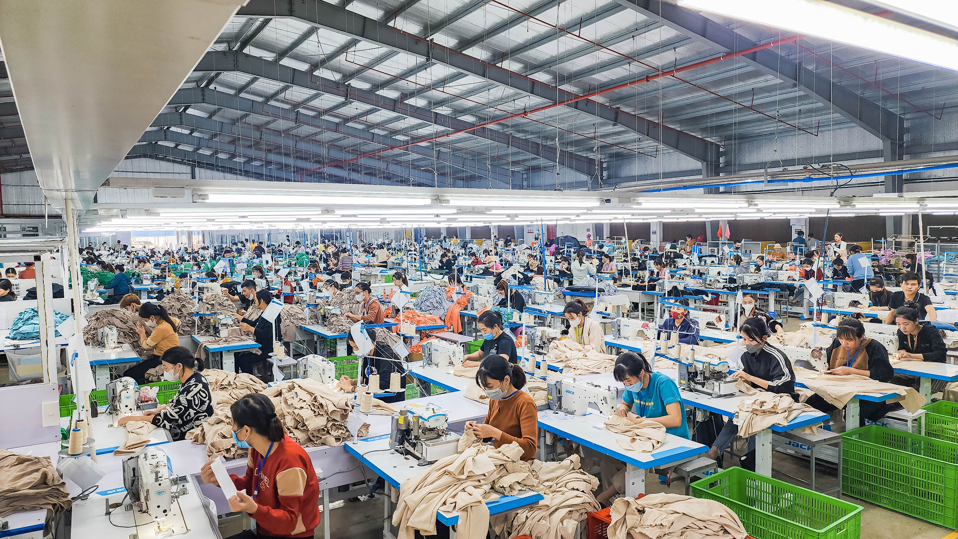 BHAD Garment Production Floor - Industrial Sewing Machines
